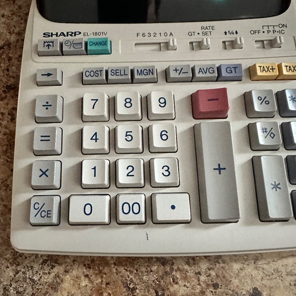 Business Calculator Sharp EL-1801V Portable 12-Digit 2-Color Serial Printing - Picture 5 of 8
